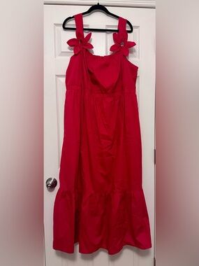 Skies Are Blue Curvy Red Maxi Dress NWT - Size 2X